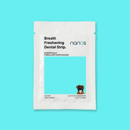 Nanos Breath Freshening Dental Strip sachet packaging